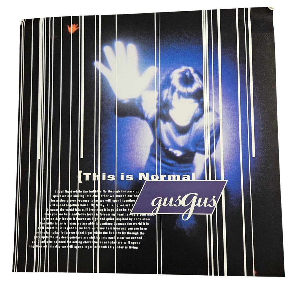 GusGus This Is Normal ‎ 1999 Promo Flat Album Poster 12x12 Double Sided Original